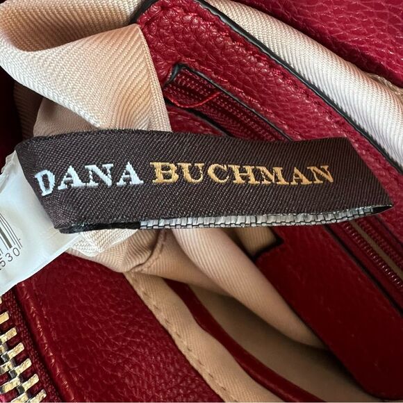 Dana Buchman Merlot Structured Design Adj Strap Vegan Crossbody Bag - Picture 10 of 11